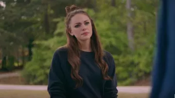 Forever 21 French Ter­ry Crew Pullover worn by Hope Mikaelson (Danielle Rose Russell) as seen in Legacies (S03E16)