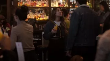 BDG Urban Outfitters Blue Navy Cardigan worn by Sarah Okongo (Katharine