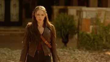 AG Jeans Rory Leather Jacket In Spiced Rum worn by Hope Mikaelson (Danielle Rose Russell) as seen in Legacies (S04E16)