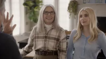 Polo Ralph Lauren Plaid Shirt usado por Diane Keaton como se ve en los trajes de la película Maybe I Do