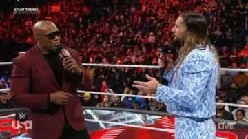 Blue Snakeprint Suit worn by Seth Rollins for his "Freakin" Rollins Entrance: WWE Raw, Dec. 5, 2022