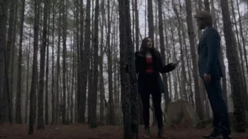 Allsaints Miller Size Me Mid Rise Studded Skinny Jeans worn by Aurora de Martel (Rebecca Breeds) as seen in Legacies (S04E17)