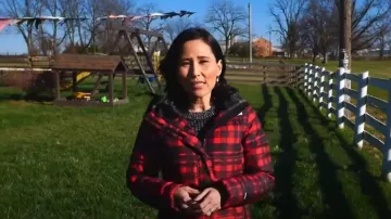 The North Face Gotham Zip Front Plaid Puffer Jacket worn by Vicky Nguyen as seen in Today on December 20, 2022