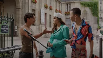 GCDS Comma Mineral Baby Bag worn by Mindy Chen (Ashley Park) as seen in Emily in Paris (S03E01)