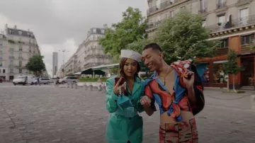 Jean Paul Gaultier Cotton Sailor Cap worn by Mindy Chen (Ashley Park) as seen in Emily in Paris (S03E01)