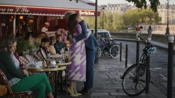 GCDS Ankle Strap Pumps worn by Emily Cooper (Lily Collins) as seen in Emily in Paris (S03E02)