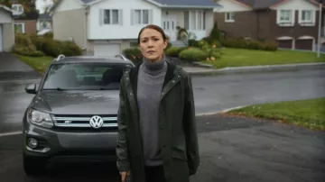 Rains Long Jacket worn by Isabelle Lacoste (Elle-Maija Tailfeathers) as seen in Three Pines (S01E04)