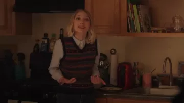 Alex Mill Fran­cis Fair Isle Vest worn by Kate Keller (Tavi Gevinson) as seen in Gossip Girl (S02E05)