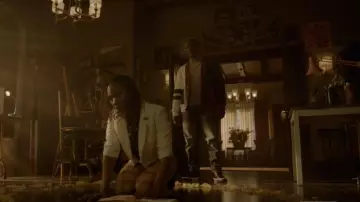 Karl Lagerfeld Embossed Leather High-Top Sneakers worn by Kaleb Hawkins (Chris De'Sean Lee) as seen in Legacies (S04E18)