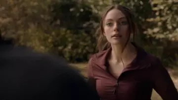 Aqua Yoga Zip Jacket worn by Hope Mikaelson (Danielle Rose Russell) as seen in Legacies (S04E18)