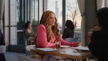 Balmain V-Neck Jacquard-knit Mi­ni Dress worn by Shelby Taylor (Melissa De Sousa) as seen in The Best Man: The Final Chapters (S01E01)