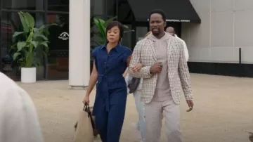 Banana Republic Utility Cropped Jumpsuit worn by Candace Murchison (Regina Hall) as seen in The Best Man: The Final Chapters (S01E01)