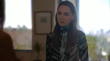 Proenza Schouler Tie Dye Turtleneck Dress worn by Tess Van De Berg (Jamie Clayton) as seen in The L Word: Generation Q (S03E06)
