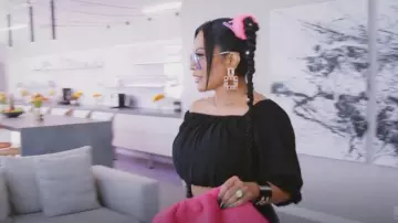 Zara Multicolored Squared Earrings worn by Jen Shah as seen in The Real Housewives of Salt Lake City (S03E12)