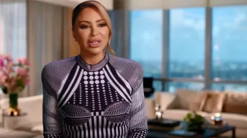 Balmain Jacquard Knit Pattern Minivestido usado por Larsa Pippen como se ve en The Real Housewives of Miami (S05E05)