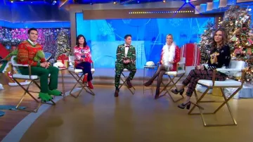 J. Crew Robe de jardin d’hiver portée par Lara Spencer vue dans Good Morning America le 23 décembre 2022