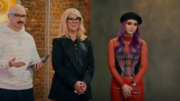 Vivienne Westwood Plaid Corset worn by Abby Roberts as seen in Glow Up: Britain's Next Make-Up Star (S03E04)