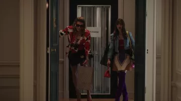 Courrèges Floral print jacket worn by Madeline (Kate Walsh) as seen in Emily in Paris (S03E03)