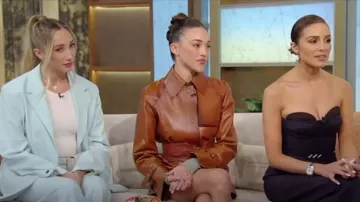 Sportmax Flipper Virgin Wool Midi Dress worn by Olivia Culpo as seen in Tamron Hall Show on November 14, 2022