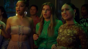 Ganni Lace Top worn by Nomi Segal (Emily Arlook) as seen in grown-ish (S04E17)