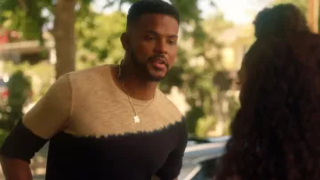 ATM Anthony Thomas Melillo Slub Jersey Manches longues détruit T-Shirt d’équipage porté par Aaron Jackson (Trevor Jackson) comme on le voit dans grown-ish (S04E17)