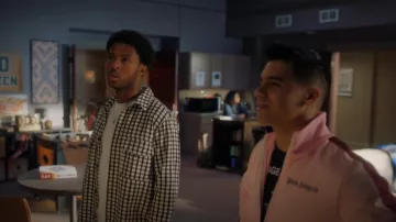 Palm Angels Classic Striped-Sleeve Track Jacket worn by Vivek Shah (Jordan Buhat) as seen in grown-ish (S04E17)