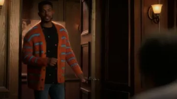 Marni Striped Mohair Blend Cardigan porté par Aaron Jackson (Trevor Jackson) vu dans grown-ish (S04E09)