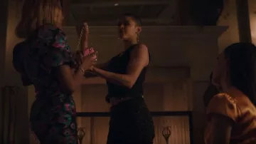 Marine Serre Crescent Moon-Print Patchwork Waistcoat worn by Julien Calloway (Jordan Alexander) as seen in Gossip Girl (S02E06)