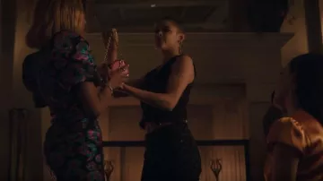 Marine Serre Crescent Moon-Print Jeans worn by Julien Calloway (Jordan Alexander) as seen in Gossip Girl (S02E06)