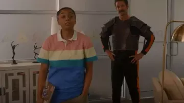 J.Crew Mul­ti­col­or Short-Sleeve Rug­by Shirt worn by Breanna Casey (Aleyse Shannon) as seen in Leverage: Redemption (S02E09)