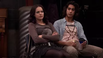 Tripp NYC Womens Militia Mini Skirt in Black worn by Jade West (Elizabeth Gillies) as seen in Victorious (S04E11)
