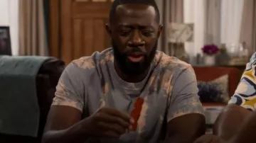 All Saints Phillips Tie Dye T Shirt worn by Malcolm Butler (Sheaun McKinney) as seen in The Neighborhood (S04E03)