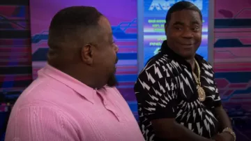 Neil Barrett Crazy Bolts Polo Shirt worn by Curtis (Tracy Morgan) as seen in The Neighborhood (S04E17)