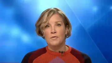 Victoria Beckham Intarsia Chevron Sweater worn by Kristen Dahlgren as seen in Today on  January 2, 2023