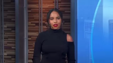 Jonathan Simkhai Robe côtelée Aurora portée par Mona Kosar Abdi vue dans Good Morning America le 2 janvier 2023