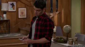 All Saints Windham Plaid Cotton Button Up Shirt worn by Dave Johnson (Max Greenfield) as seen in The Neighborhood (S04E16)