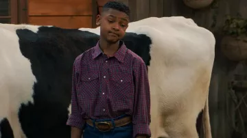 Wrangler Check Shirt worn by Bill Pickett (Alfred Lewis) as seen in BUNK'D (S06E10)
