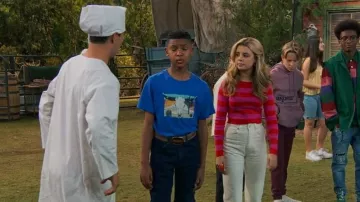 Rock & Roll Denim Rio Bravo Steerhead T Shirt worn by Bill Pickett (Alfred Lewis) as seen in BUNK'D (S06E10)