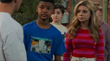 Zara Basic Rib Knit Sweater worn by Destiny Baker (Mallory James Mahoney) as seen in BUNK'D (S06E10)