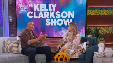 Ralph Lauren Classic Fit Paisley Shirt worn by Dwayne Johnson as seen in The Kelly Clarkson Show on January 2, 2023