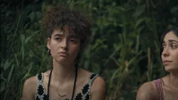 Etsy Resin Hoop earrings worn by Violet Thompson (Nina Bloomgarden) as seen in The Resort (S01E08)