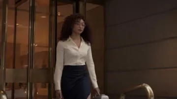 Theory Classic Fitted Shirt worn by Hannah Kim (Tati Gabrielle) as seen in Kaleidoscope (S01E01)
