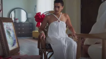 Zara Long Textured Dress worn by Ruby Akuda (Kiara Barnes) as seen in Fantasy Island (S01E03)