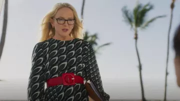 Zara Long Printed Dress worn by Rachael Harris as seen in Fantasy Island (S02E01)