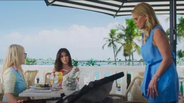 Reiss Ema Linen Playsuit worn by Cheryl Hines as seen in Fantasy Island (S02E01)