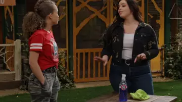 Mavi Jeans Juliette Camo Print Military Cargo Pants worn by Ava King (Shelby Simmons) as seen in BUNK'D (S05E19)