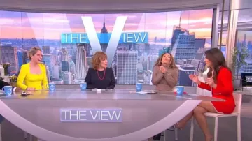 Sandro Short Beaded Skirt usada por Alyssa Farah como se ve en The View el 4 de enero de 2023