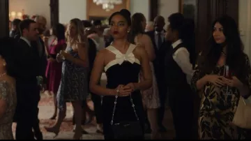 Miu Miu Nappa Crystal Mini Shoulder Bag worn by Zoya Lott (Whitney Peak) as seen in Gossip Girl (S02E07)