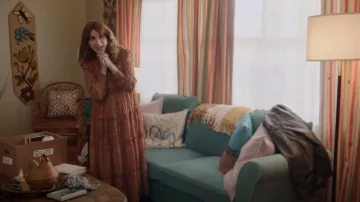 Elan V Neck Midi Dress worn by Barb Flatch (Jaime Pressly) as seen in Welcome to Flatch (S02E10)