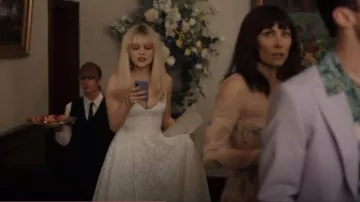 Erdem Rea Lace Dress Strappy Midi Dress worn by Audrey Hope (Emily Alyn Lind) as seen in Gossip Girl (S02E07)